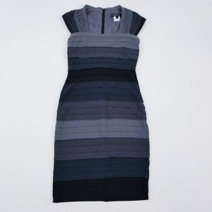 Tadashi Ombre Bodycon Gray Dress Med